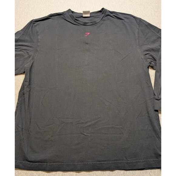 Gymshark Shirt Crewneck Black And Pink Long Sleeve Size XXL Strength Department - Picture 2 of 8